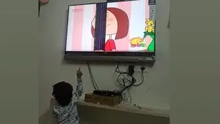 Kid shows innocent face after breaking Tv:viral