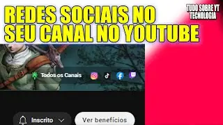 Como colocar Redes Sociais na Página Inicial do Canal do Youtube