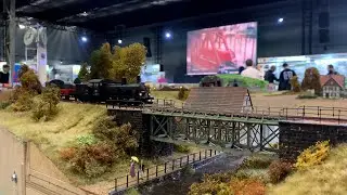 Паровозы на модульном макете на ВДНХ в музее ГОН.