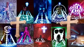 Crucifix Vs ALL Doors : Floor 2 ENTITIES  !!!
