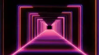 4k Neon Square Lights animation