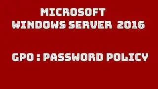 Configuring  password policy