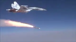Russian R-37M hypersonic air-to-air missile launched from a Su-35