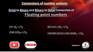 Octal to Binary & Binary to Octal Conversion of Floating Point Numbers | Number System Conversions