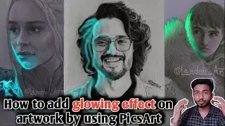 How to add glowing effects by using PicsArt | Draw glowing effect by PicsArt | tutorial