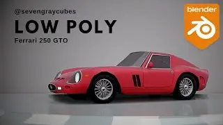 LOW POLY Blender car modeling - Ferrari 250 GTO