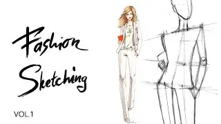 Fashion sketching: Офисный стиль Часть 1. Построение женской фигуры в динамике