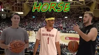I play HORSE with Boston College Basketball Stars Chris Herren Jr. and Nik Popovich!