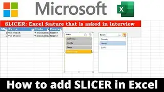 How to insert SLICER in Excel
