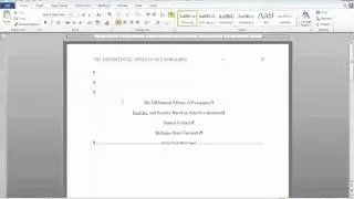 APA Style (6th Ed.): Title Page & Running Head - NEW VERSION IN DESCRIPTION