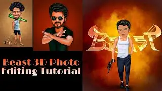 Beast 3D Photo Editing Tutorial In Picsart || Beast Movie Photo Editing 🔥🔥