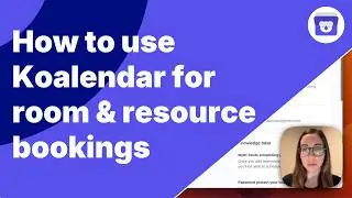 How to use Koalendar for room and resource bookings