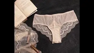 Сшила трусики Бразилиано из кружева и сеточки.