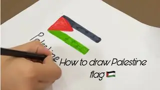How to draw palestine flag 🇵🇸 | Adina art & craft