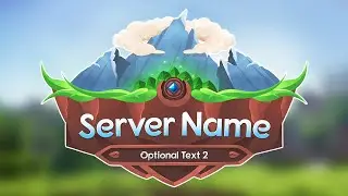 Minecraft Server Logo - "Mountain Range" (Template Logo Maker)