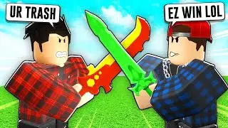 I made him 1v1 HIS FRIEND and THIS HAPPENED... (Roblox Bedwars)