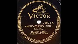America the Beautiful ~ Shannon Quartet with Orchestra (1927) (Electric Recording)