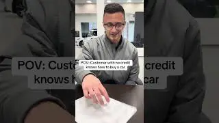 Customer with no credit knows how to buy a car! 