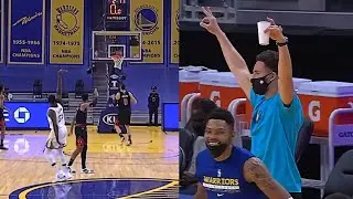 Draymond Green Hits a LOGO THREE Near Half-Court!! | Bulls vs Warriors 3/29/21