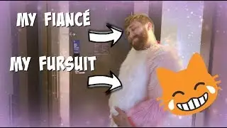 Fiancé Tries on My Fursuit! | Texas Furry Fiesta 2019