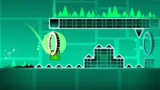 Geometry dash - Time Machine (How to get the first coin and cool beginning trick!)
