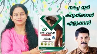 നരച്ച മുടി കറുപ്പിക്കാൻ എളുപ്പവഴി Herbal Hair Dye | Hair Color Shampoo