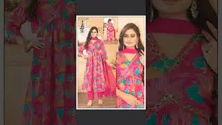 Naira Cut Dress Trending model 3 pc Set Floral Design
