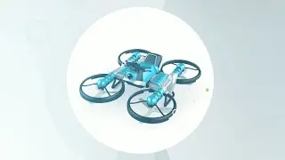 Drone for Beginners Land Air RC Toys One Key Take Off Landing 2 Battery (CAD1444)