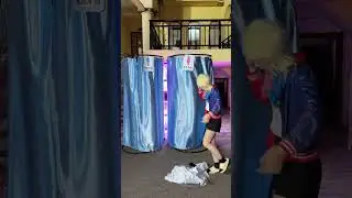 How many people are in the changing room? 