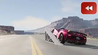 Reverse Cars vs Flip Ramp – BeamNG Drive#43