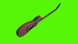 3D guitar loop animation green screen footage | 4K footages | GreenScreen Vfx