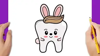 HOW TO DRAW AN EASTER TOOTH KAWAII | EASTER DRAWING