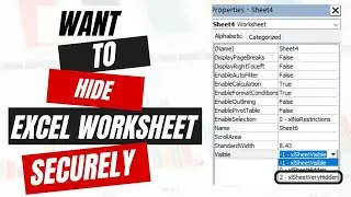 Want to Hide Excel Worksheets Securely | 