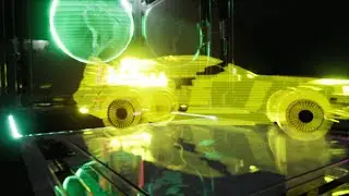 Hologram Scifi Showroom + Synthwave Music (Unreal Engine 4)