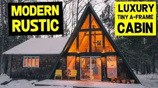 MODERN RUSTIC TINY A-FRAME CABIN! 2BR Luxury A-Frame Cabin (Full Tour)