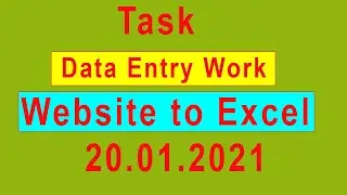 Data Entry Work | Website to Excel | Online Earning | Fiver freelancing | Task #1