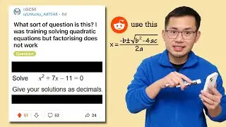 How to solve a quadratic equation with the formula! (factoring does not work) Reddit r/GCSE