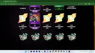 Splinterlands End of season chests gold diamond and champion opening play to earn game