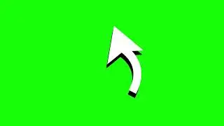 Bend arrow animation green screen copyright free