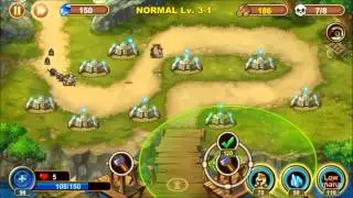 Castle Defense 3-1 Walkthrough, Normal, 3 Stars!