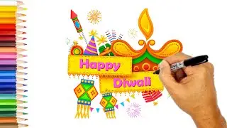 Diwali drawing / Happy Diwali greeting