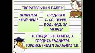 3 четверть русский язык урок 15 Т падеж и П  падеж Искусство мультипликации