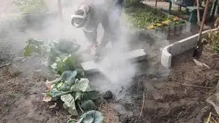 Как ровно отпилять бордюр