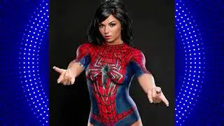 1SPIDER GIRL WITH BODY PAINT
