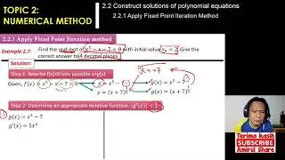 [2.2.1b]#Mathematics-3- Fixed Point Iteration Method...Converge vs Diverge?