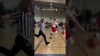 He looks like a pro out there 👏 (via @lathanthekidumpire) #basketball #kid #referee #sports #Shorts