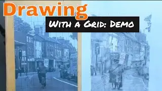 How to Draw using a Grid: Watersoluble graphite Demo