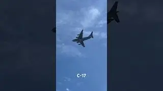 C-17 Globemaster III in Milwaukee #c17 #c17globemaster #mke #milwaukee #military #cargoplane #shorts
