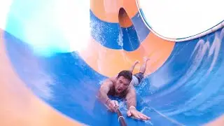 I WENT HEAD FIRST DOWN THE SLIDE! LUNA WATERPARK LEON NICARAGUA!