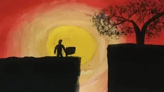 Victory. Drawing with gouache .